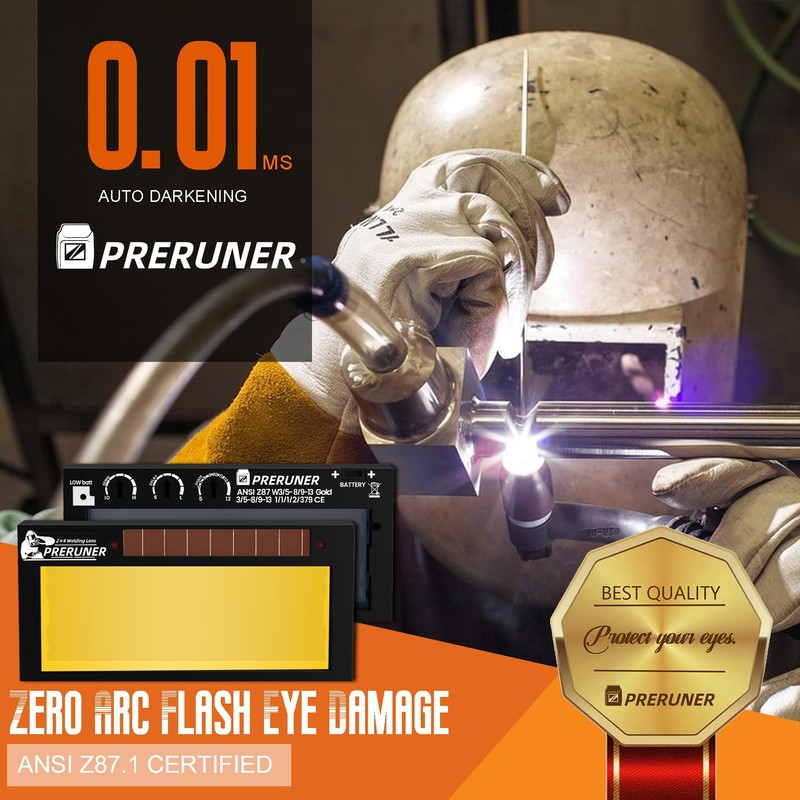 Shade Adjustable Series | Gold Shade Range 5-13 Auto Darkening