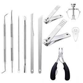11 Pieces Ingrowing Toenail Kit, Sharp Ingrown Toenail Treatment Tools, Durable Pedicure Tools, Multi Use Nail Tools, Suitable For Trimming Thick And Ingrown Hard Nails