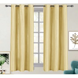 Royal Tradition Blackout Curtain 42 x 84 Inch, Ivory Single Panel/Thermal Insulated Room Darkening Bedroom Curtain