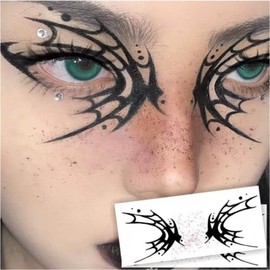 Halloween Makeup Dark Capricorn Face & Eye Tattoo Stickers Free Size / Type B 50ea