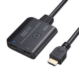 Sanwa Supply SW-HDR21BD HDMI Switcher (2 Input, 1 Output or 1 Input, 2 Output), 4K, HDR, HDCP2.2