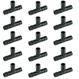 TMKOOL 15 Pack Poly Cold Expansion PEX A Fitting 3/4 inch TEE Elbow for Pex A Pipe in Plumbing Corrosion Resistant ASTM F1960 (15pcs 3/4" Tee)