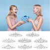 8PCS Tiaras for Women,Tiaras and Crowns for Women,Silver Rhinestone Princess