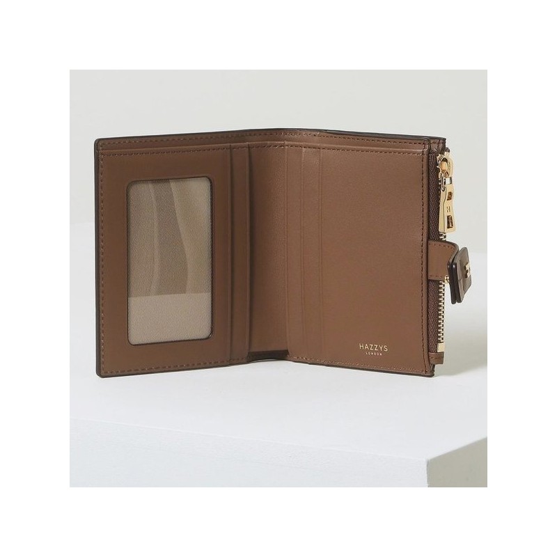 Hazzys (광주신세계)HAZZYS ACC 브라운 로고패턴 가죽 반지갑 HIWA5E885W2 (광주신세계) HAZZYS