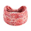 1 Pack Boho Headbands Stretch Paisley Print Bandana Headband Criss
