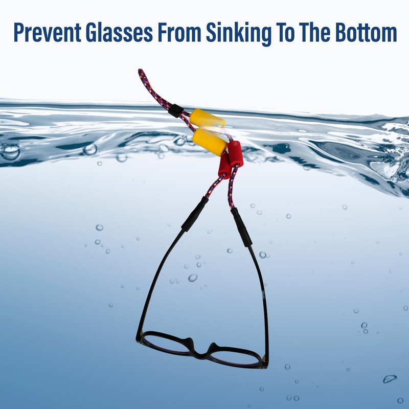 Dhoptical 2 Pack Eyeglasses Floating Strap Sunglass Retainer for Swimming,