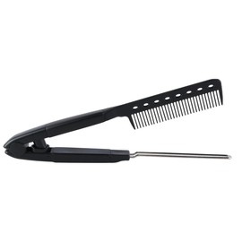 Gorise V-förmiger Haarglättungskamm, Bürste, Glättungskamm, Haarpflegewerkzeug, für trockene und nasse Anwendung, tragbares Styling mit klappbarem Griff