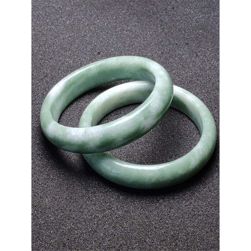 yigedan Grade A Pure Natural Jade Bangle Bracelet Natural Stone
