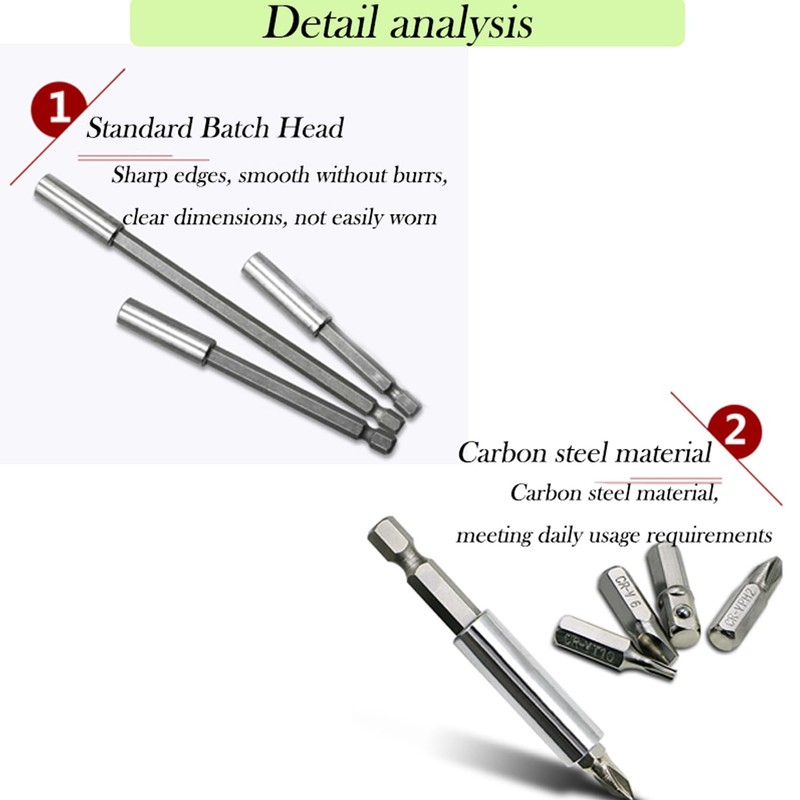 3PCS Strong Magnetic Drill Bit Holder with 6.35mm Socket Quick