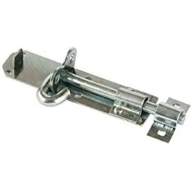 'Home Zone 4 ", 6", 8 BRENTON PADLOCK BOLT Shed Door Bolt Heavy Duty Sliding Door Bolt available in Scjwarz or Zinc, red