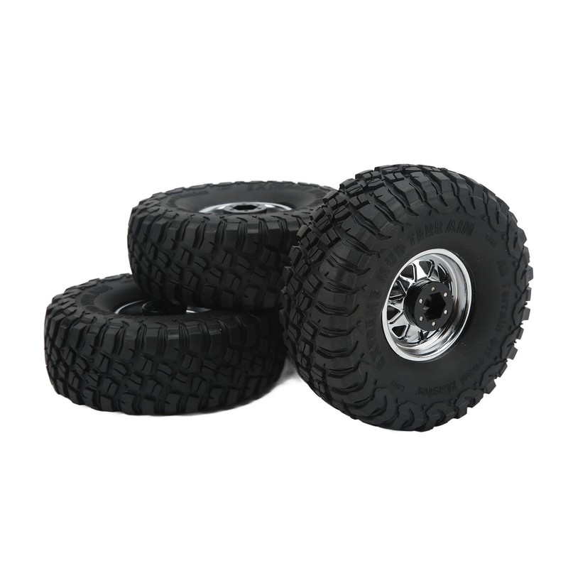 4PCS 1.9in Wheel Tires with 10 Holes Hub Uneven Gravel