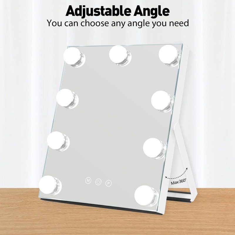 HOMPEN Vanity Mirror with Lights, Touch Control Makeup Mirror with