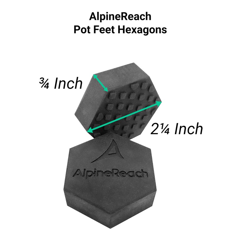 AlpineReach Extra Heavy Duty Pot Feet Risers 12 Pack Hexagons