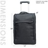 Travigo 20" Collapsible Carry On Luggage Two-Tone Polyester 900D Black