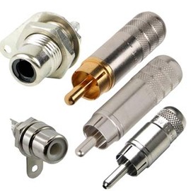 3502RAAU, Conn Phono Plug M 2 POS Solder RA Cable Mount 2 Terminal 1 Port (5 Items)