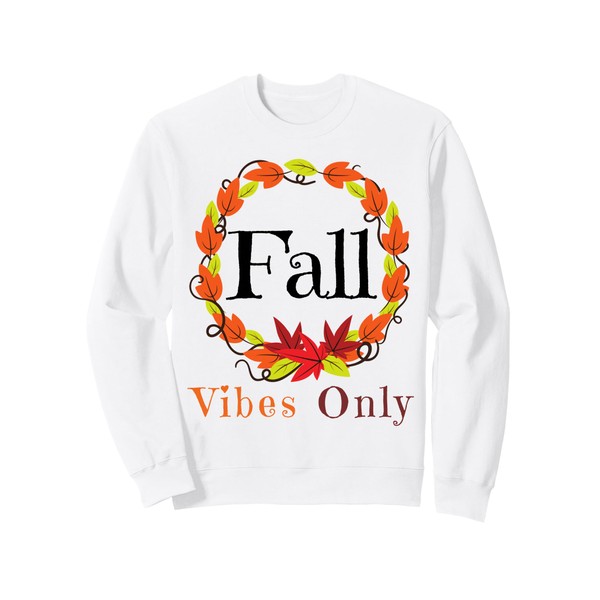 Fall Vibes Only Leaf Autumn Wreath Women Mom Dad Boys