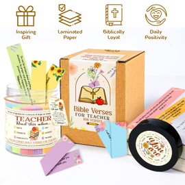Teacher Bible Verse Gift - Teachers Appreciation Gifts For Women - Thank You Gift for Teachers, Back To School Gifts For Teachers from Students - 108 Bible Verses Jar