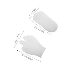 Abaodam 8pcs Moisturizing Socks for Feet and Silicone Gloves for Dry Hands, Hydrating Gel Material with Exfoliating Feature, Beach Cover Style for Cas