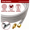 CALPOSE 5FT High Pressure Propane Regulator Hose with Gauge, 0~30PSI