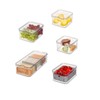 iDesign Crisp 5-Piece Recycled Plastic Refrigerator Organizer Bin Set with