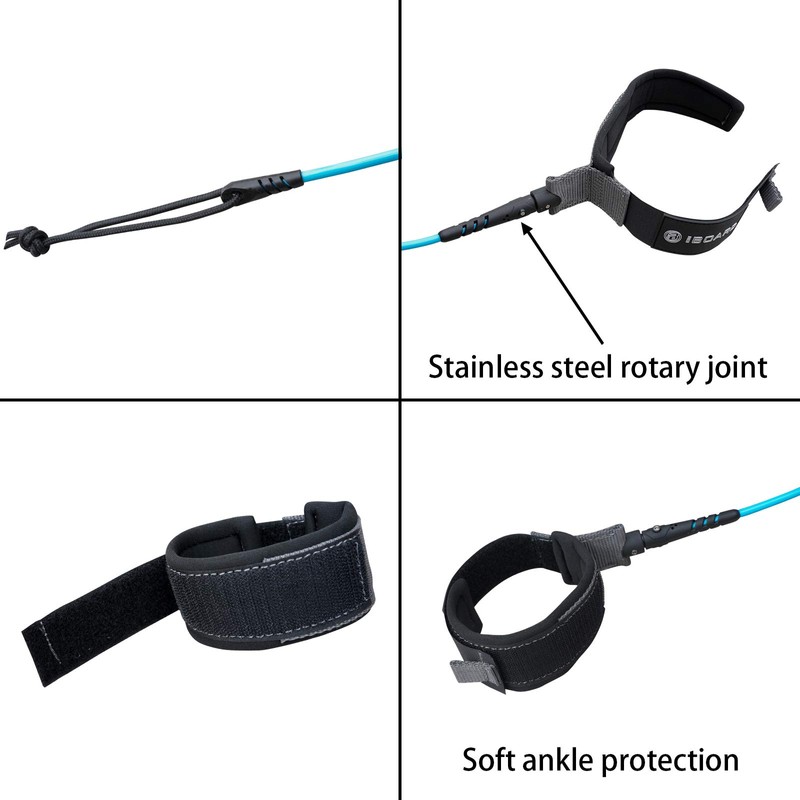 Paddle Board Leash,Single Turn Surf Leash for Longboard,Paddleboard,Surfboard 5.5mm Replacement