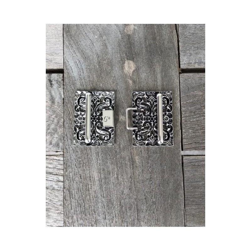 Hartmann-Knöpfe Silver Shiny Square Costume Clasp Aprons Clasp Dirndl Buckle