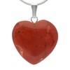 Lebensquelle Plus Heart Pendant Red Jasper Gemstone Pendant 2 x