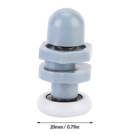 8 unids Rodillos para puerta de ducha Reemplazo de rodillo de la puerta de vidrio de plástico duradero deslizante para las puertas del dormitorio del baño(20mm)