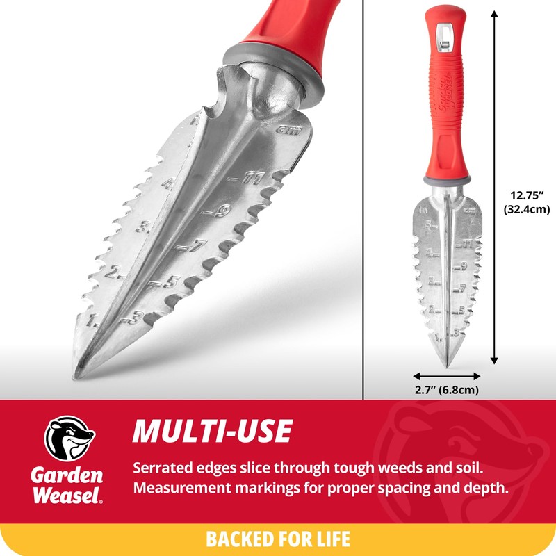 Garden Weasel Multi-Use Transplanter | Dig, Cultivate, Plant, Weed |