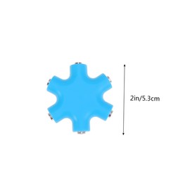 KICHOUSE 5-Way Headphone Splitter Adapter 6 Port Female Audio Connector for Phone Music Player Share Random Color