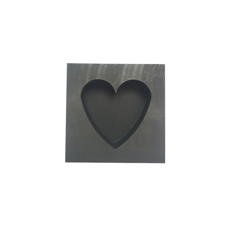 OTOOLWORLD Big Heart Graphite Casting Ingot Mold Metal Refining Scrap