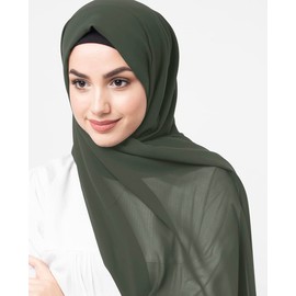 InEssence Nutria Poly Georgette Scarf Women Girls Wrap Large Size Hijab