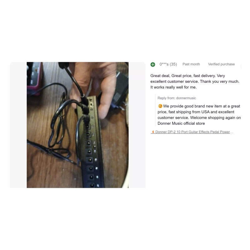 Donner DP-2 10 Port Guitar Effects Pedal Power Supply 9V/12V/18V