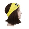 Yellow Cotton Headwrap with Hummingbird Applique for Women