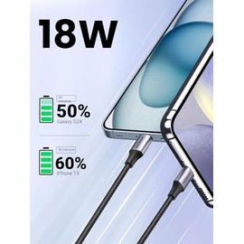 UGREEN Cable USB a USB C, cable Carplay de automóvil USB A a tipo C, cable USB C trenzado de carga rápida compatible con iPhone 16/16 Plus/16 Pro/15, 