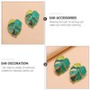 1 Pair leaf earrings leaf hoop earrings girls charm earrings