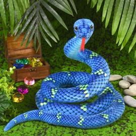 MGZTTHW - Peluche de serpiente, animal de serpiente de peluche, serpiente de juguete grande de 71 pulgadas para niños, serpiente de peluche gigante, serpiente de felpa realista para regalo de