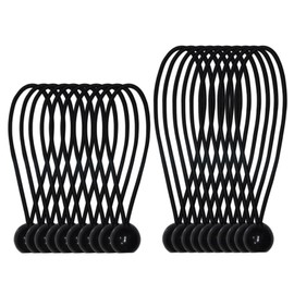 Bungee Cord, Shock Cord with Ball, Elastic Rubber Bands for Camping and Tents, 5.9 inches (15 cm) and 7.9 inches (20 cm) each, Convenient Storage and Fixing, Set of 20