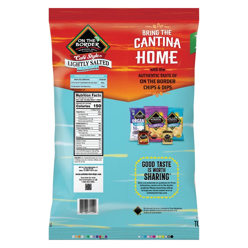 ON THE BORDER Café Style Lightly Salted Tortilla Chips 11