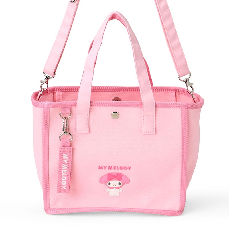 Sanrio 615161 My Melody 2-Way Mini Tote Bag, Cotton, Polyester,