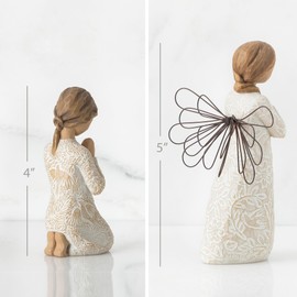 Willow Tree Remembrance Angel Plus Prayer of Peace Figure, Sculpted Hand-Painted Figures 2-Piece Set