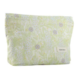 Kytpyi Cosmetic Bag, Makeup Bag, Large, Fresh, Cute Double Layer Toiletry Bag, Women Students, Portable Soft Toiletry Bag for Dating, Everyday Life, Travel (Purple Flowers), lilac flowers, Purple