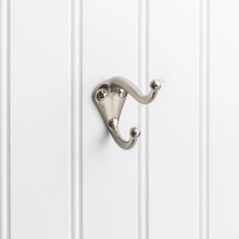 Unbranded Wall Mount Hat Coat Rope Hook Bathroom Towel Holder Hang In Satin Nickel