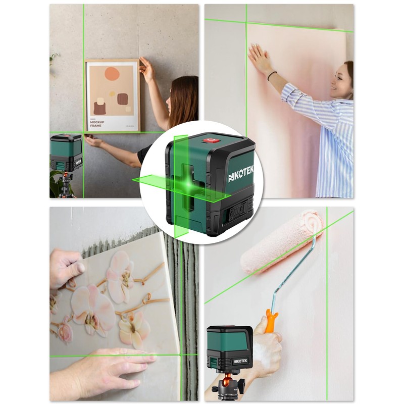 Nikotek Laser Level, Self-leveling Green Line Laser With Horizontal and