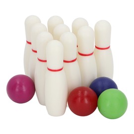 Kids Bowling Set Educational Interactive Resin with 10 Bowling Pins 4 Balls Tabletop Bowling Toys for Indoor Outdoor Entertainment