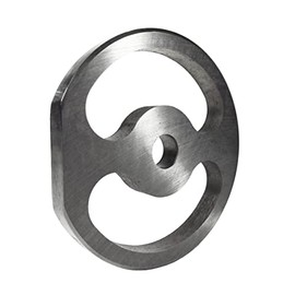 Grinder Plate with 1 Flat Edge for #22 Grinders, Butcher Boy, with Kidney Holes for First Chunk Cuts