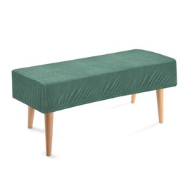 uxcell Dining Bench Cover, Stretch Piano Long Bench Stool Slipcover, Rectangle Washable Seat Cushion Protector for Living Room, Bedroom and Kitchen, Green