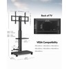 FITUEYES Rolling TV Stand with Power Outlets, Swivel Portable TV