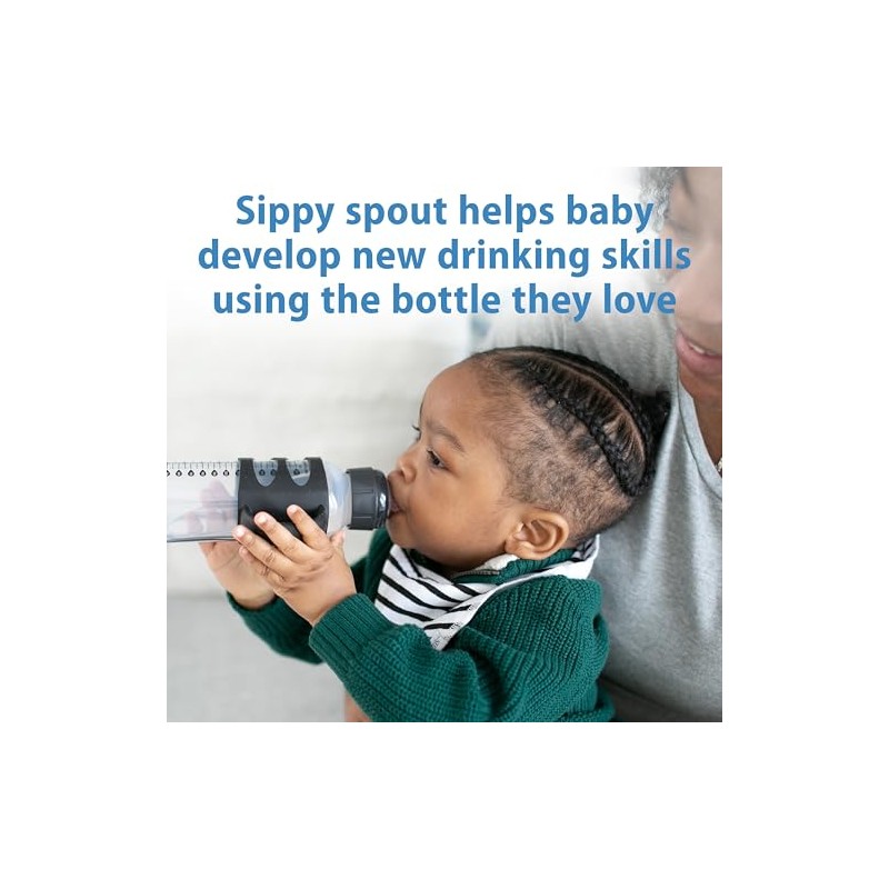 Dr. Brown's Milestones Narrow Sippy Spout Bottle with 100% Silicone