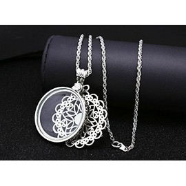 Magnifying Glass Necklace, Magnifier, 3 Time, Magnifying Glass, Women's, Stylish, Neckless, Sweater Chain, Nature Observation, Reading, Convenient, Pendant, Fashion Accessory, Christmas, Birthday,